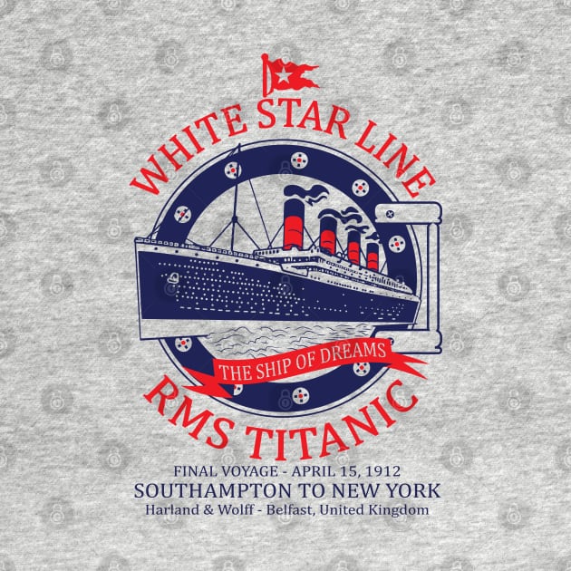 White Star Line - Titanic by Alema Art